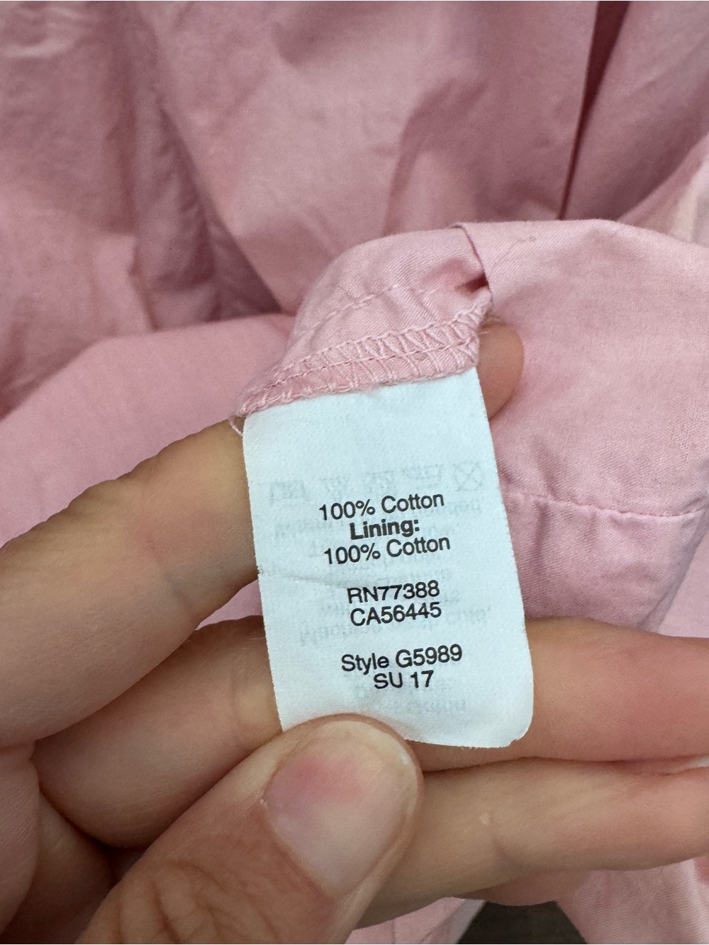 Madewell Cotton Mini Dress V Neck Pink - Picture 4 of 8